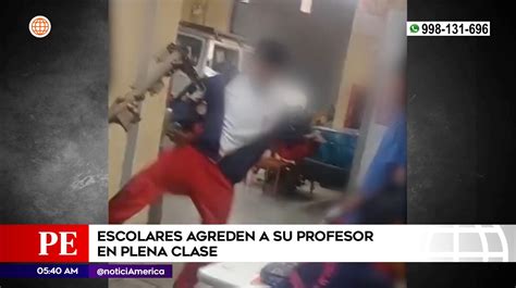 Surquillo Profesor agredido por sus alumnos en colegio América Noticias