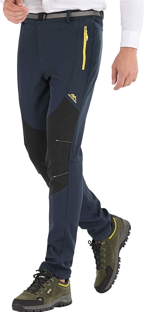 Dafenp Uomo Softshell Pantaloni Montagna Pantaloni Trekking