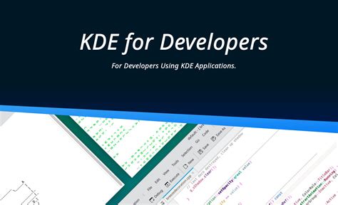 Kde For Developers Announcement Kde Discuss