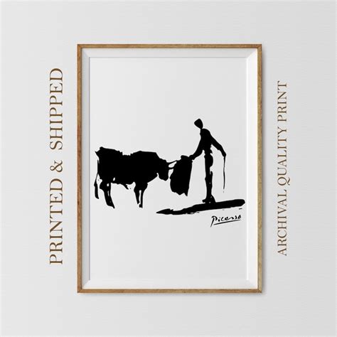 Picasso Bullfight Wall Art Print Picasso Bullfight Poster Etsy