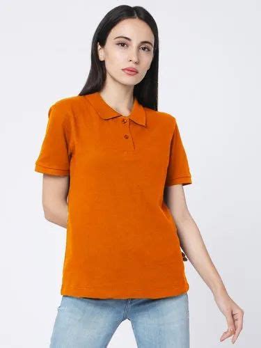 Behariji Enterprises Half Sleeve Women Polo Neck T Shirts Size Xs To