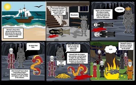 Beowulf Comic Strip Project Storyboard Por 647c8bd7