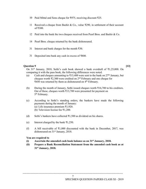 Isc Class 11 Specimen Accounts Sample Paper Indcareer Schools