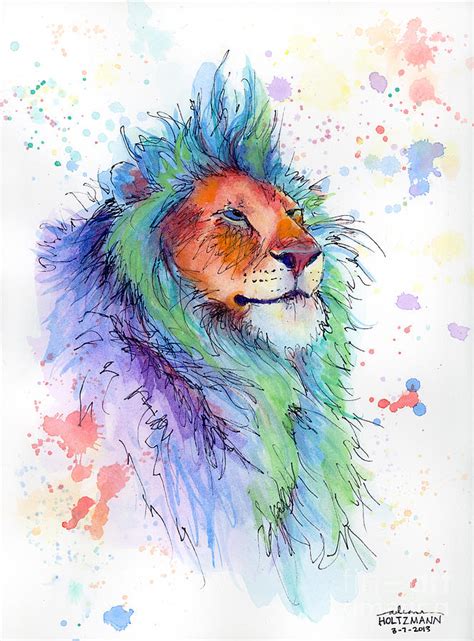 Watercolor Lion Painting At Paintingvalley Explore Collection Of