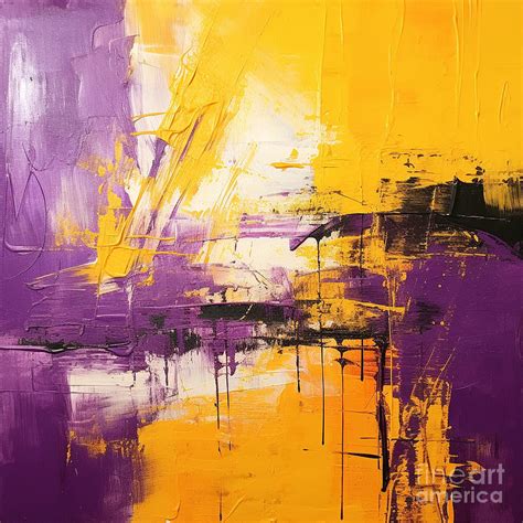 Purple and yellow abstract art Digital Art by Lori Stewart - Fine Art ...