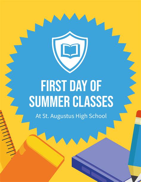 Free First Day Of Summer School Flyer Template Edit Online And Download