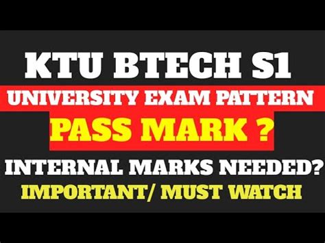 UNIVERSITY EXAM KTU BTECH S1 MR ENGINEER YouTube