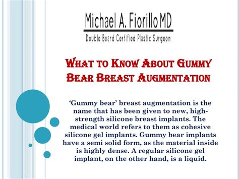 Ppt What To Know About Gummy Bear Breast Augmentation Powerpoint