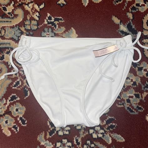Victorias Secret White Bikini Bottoms Bnwt Size Depop