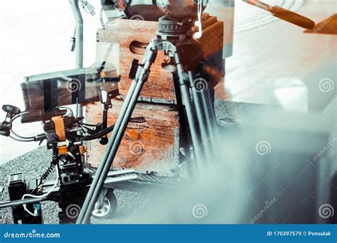 Film Crew Equipment, Detail Image of Tripod Stock Image - Image of ...