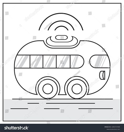 Self Drive Highspeed Technology Bus Road Stock Vector (Royalty Free
