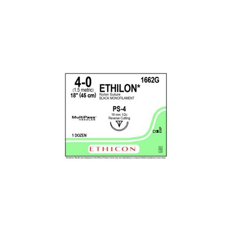 Ethicon Ethilon® Nylon Suture 4 0 Ps 4