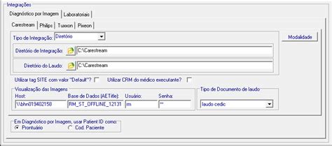 RM SAU Configuração da integração de laudos e resultados Central