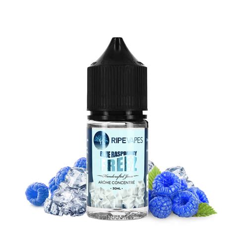 Concentré Blue Raspberry Freez 30ml Ripe Vapes Goût Framboise Et Grais Aandl