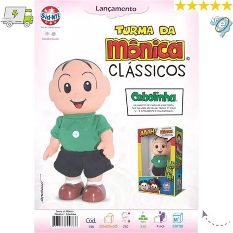 Boneco Cebolinha 25cm Turma Da Mônica Clássicos Sidnyl R 109 em São