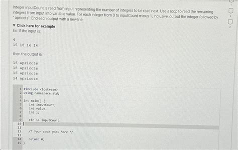 Solved Integer Inputcount Is Read From Input Representing Chegg