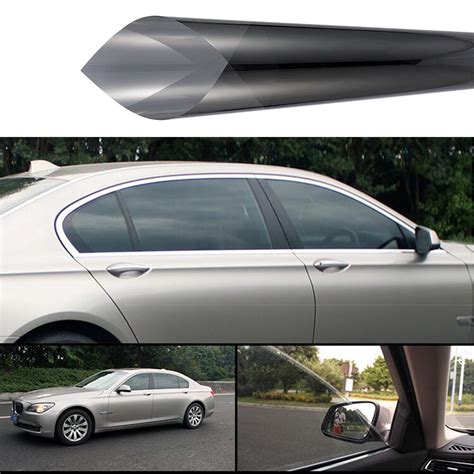 50cm X 3m 20 Vlt Grey Car Glass Side Window Tints Solar Protection