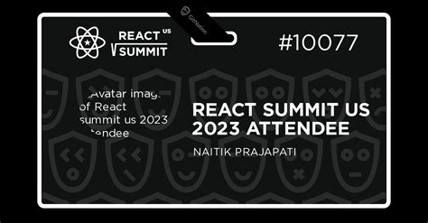 React Summit Us 2023 Attendees React Summit Us 2023 Badge