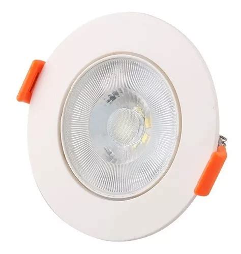 Kit 10 Spot Led 3w Redondo Direcionável Embutir Gesso Sanca Cor Branco