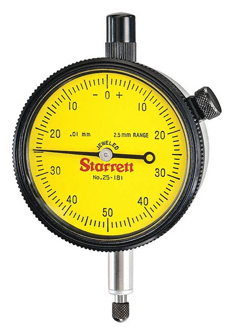 Starrett Dial Indicator Lug Back Range 0 To 25 Mm Back Type Lug On