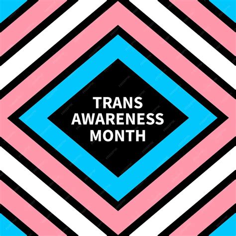 Premium Vector Trans Awareness Month Typography Poster Lgbt Community Event In November Vector