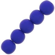 Perle En R Sine Opaque Effet Mat Mm Bleu Royal X Perles Co