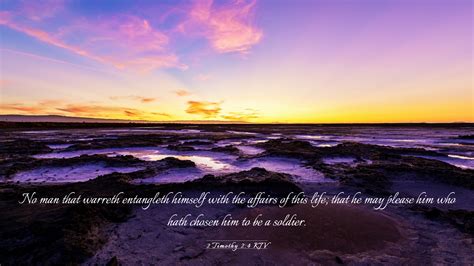 2 Timothy 2:4 KJV Desktop Wallpaper - No man that warreth entangleth ...