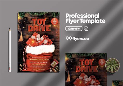 Christmas Toy Drive Psd Flyer Template 99flyers