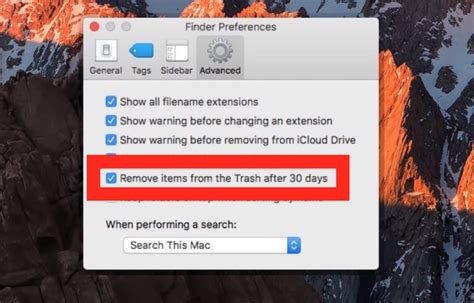 How to Automatically Empty Trash in Mac OS After 30 Days