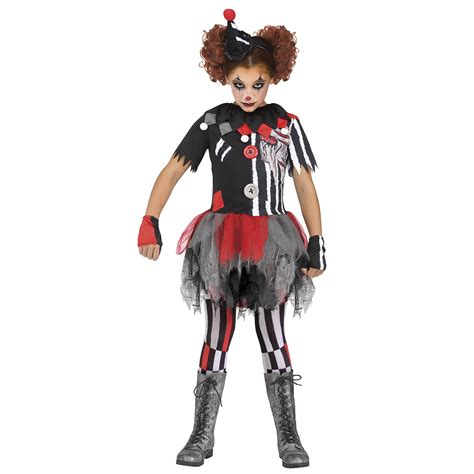 Fun World Inc Sinister Circus Clown Halloween Scary Costume Female