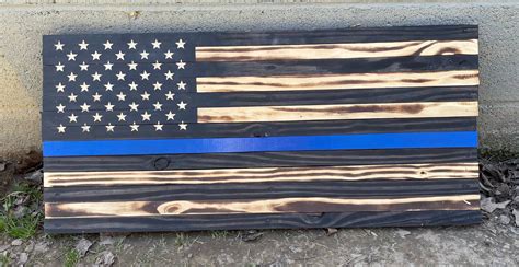 Thin Blue Line Flag Etsy