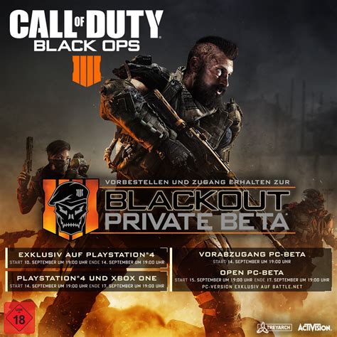 Call of Duty Black Ops 4 Blackout Beta Zeitplan für PS4 Xbox One