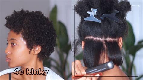 Silk Press On 4c Twa Natural Hair At Home Blowoutflat Iron J Mayo