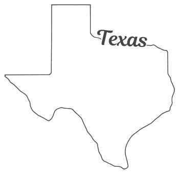 State Of Texas Map Outline Reena Catriona