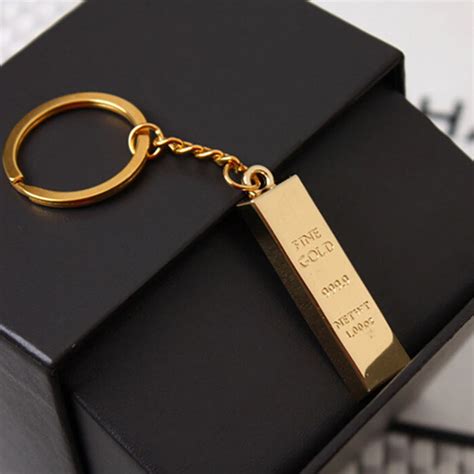 Gold Key Chain Golden Keychains Keyrings Metal Key Finder Luxury Man