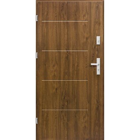 Drzwi zewnętrzne Elegance orzech 80 cm lewe Splendoor Bricomarche pl