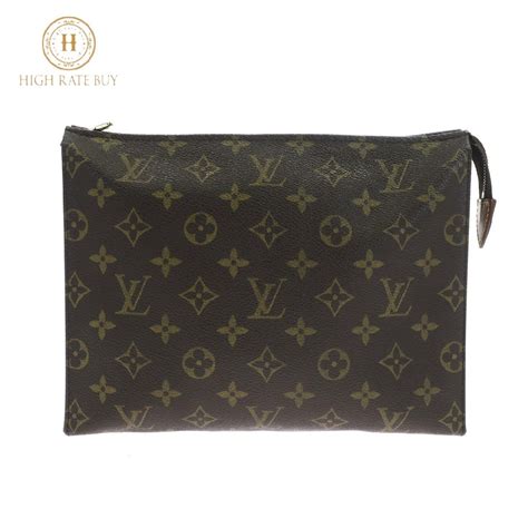 1円スタート Louis Vuitton ルイヴィトン ポッシュトワレ26 M47542 Sl0052 モノグラム クラッチバッグ セカンド