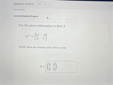 Solved Use The Given Information To Find A A1 11297 N