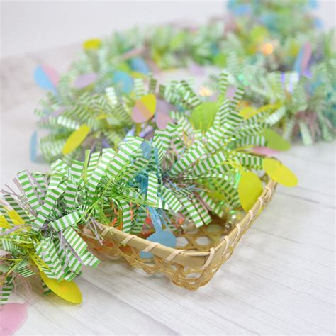 2pcs 13feet Easter Tinsel Glitter Garlands Spring Garlands Metallic Tinsel Glittering Garland