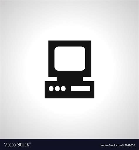 Old computer icon old computer icon Royalty Free Vector