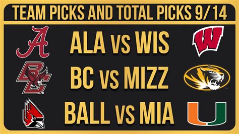 FREE College Football Picks Today 9 14 24 NCAAF Week 3 Betting Picks