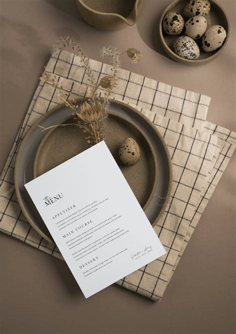 Elegant Wedding Menu Template X X X Modern Wedding Menu