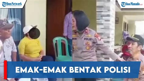 Emak Emak Bentak Polisi Saat Mediasi Gaya Petenteng Tak Takut Viral