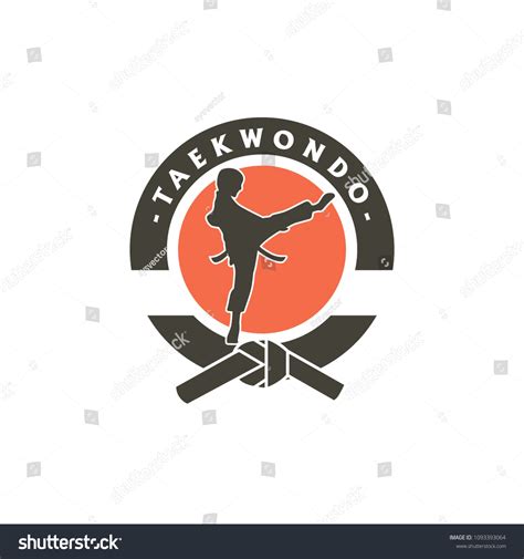 Taekwondo Logo Design Template Vector Illustration Stock Vector ...