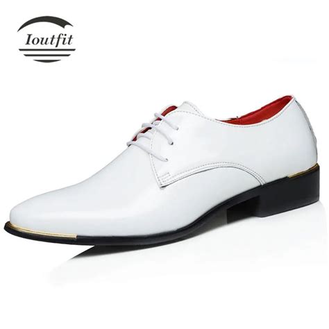 Online Buy Wholesale mens white leather dress shoes from China mens ...