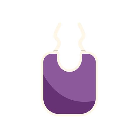Purple baby bib protecting clothes while eating 52624194 Vector Art at