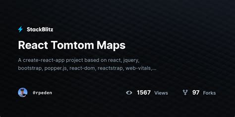 React Tomtom Maps StackBlitz