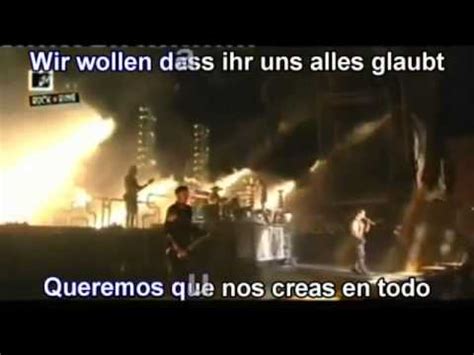 Rammstein Ich Will Subtitulada En Espa Ol Y Ale Youtube