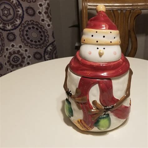 Snowman Cookie Jar Etsy