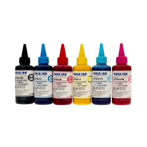 6 Color Pigment Ink for Epson Universal Refill Ink 600 ml Ink for Epson ...